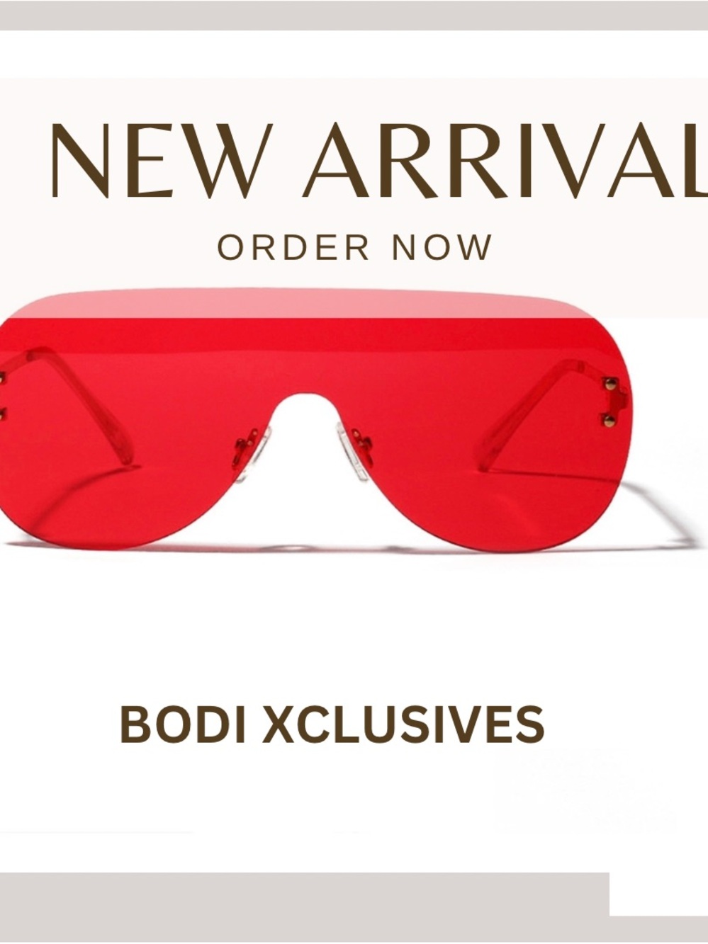 BODI XCLUSIVES Red Shield Sunglasses